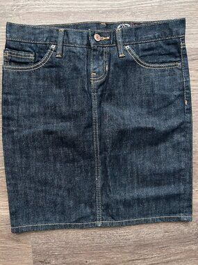 Gap Jean Dark Denim Wash Jean Skirt